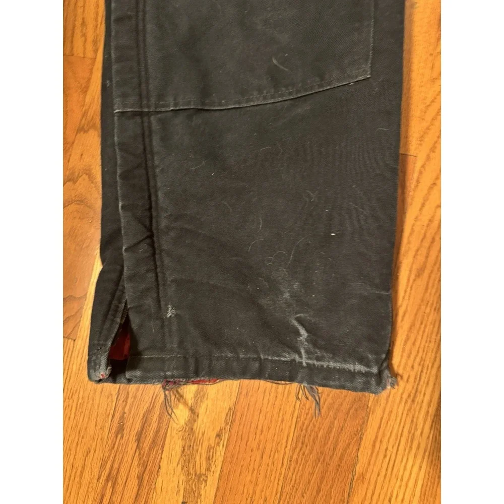 Carhartt Bib Overalls Mens 48 X‎ 32 Black Duck Quilt Lined Double Knee R02 BLK